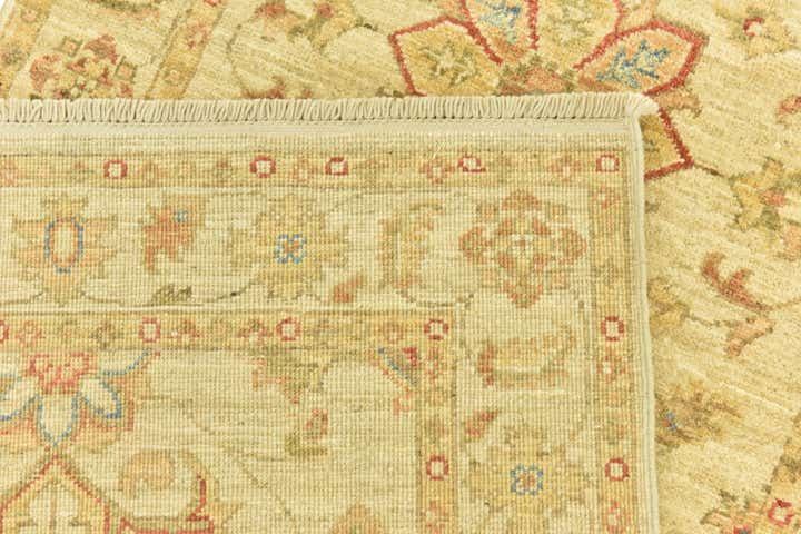 2' 6 x 6' 6 Hand Knotted Peshawar Ziegler Runner Rug