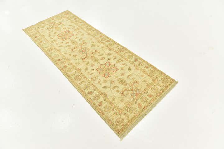 2' 6 x 6' 6 Hand Knotted Peshawar Ziegler Runner Rug