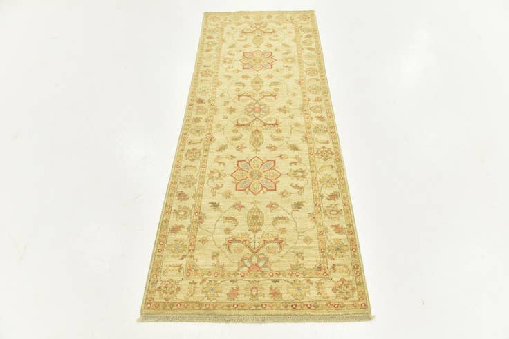 Detail image of 2' 6 x 6' 6 Hand Knotted Peshawar Ziegler Runner Rug