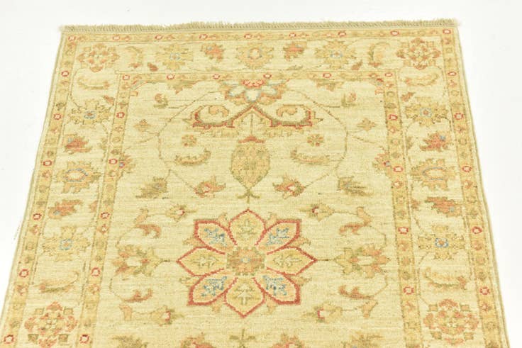 Detail image of 2' 6 x 6' 6 Hand Knotted Peshawar Ziegler Runner Rug