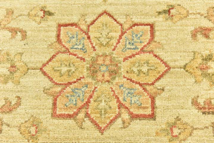 2' 6 x 6' 6 Hand Knotted Peshawar Ziegler Runner Rug