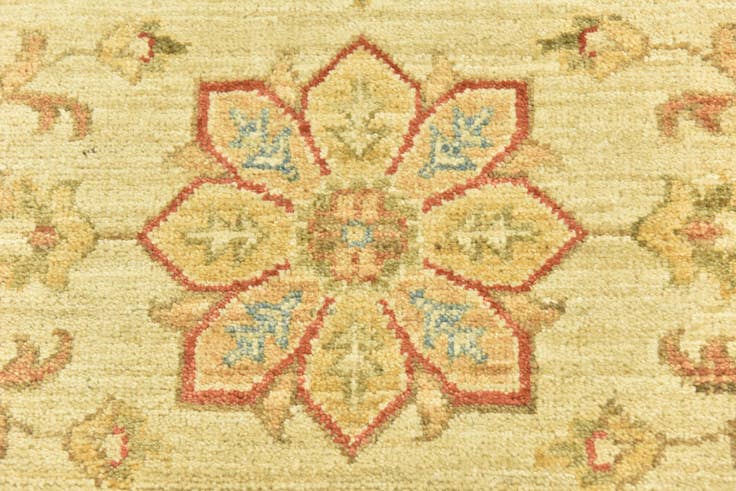 Detail image of 2' 6 x 6' 6 Hand Knotted Peshawar Ziegler Runner Rug
