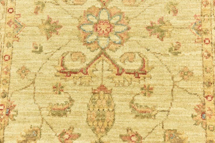 Detail image of 2' 6 x 6' 6 Hand Knotted Peshawar Ziegler Runner Rug