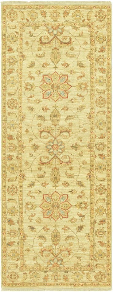 Detail image of 2' 6 x 6' 6 Hand Knotted Peshawar Ziegler Runner Rug