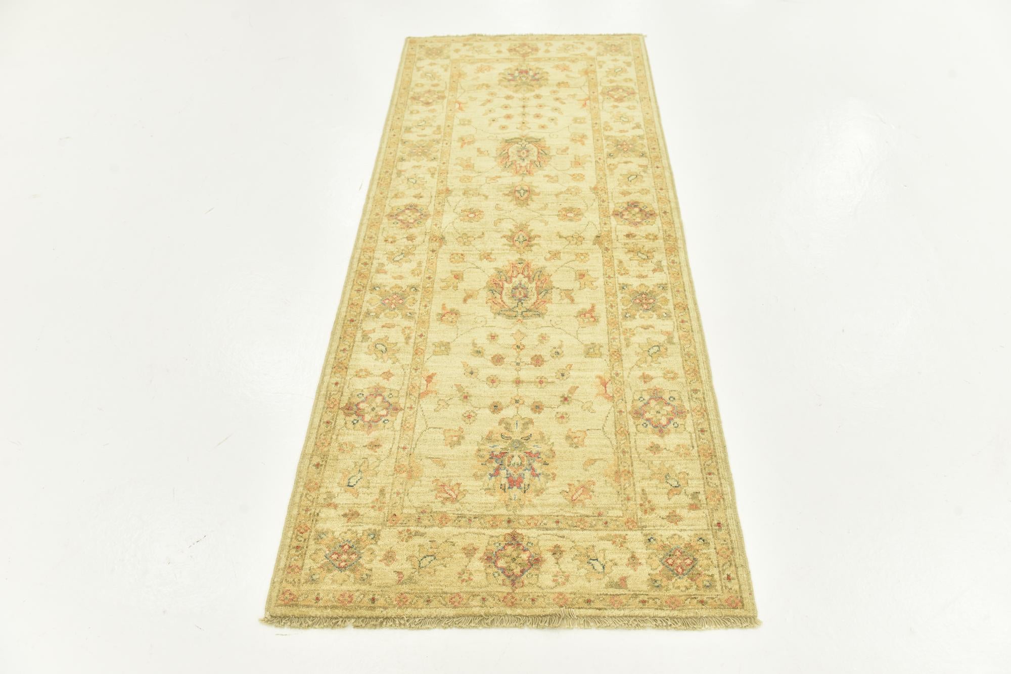 2' 9 x 6' 5 Hand Knotted Peshawar Ziegler Runner Rug