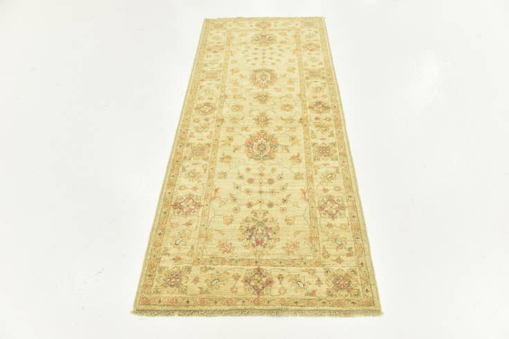 Detail image of 2' 9 x 6' 5 Hand Knotted Peshawar Ziegler Runner Rug