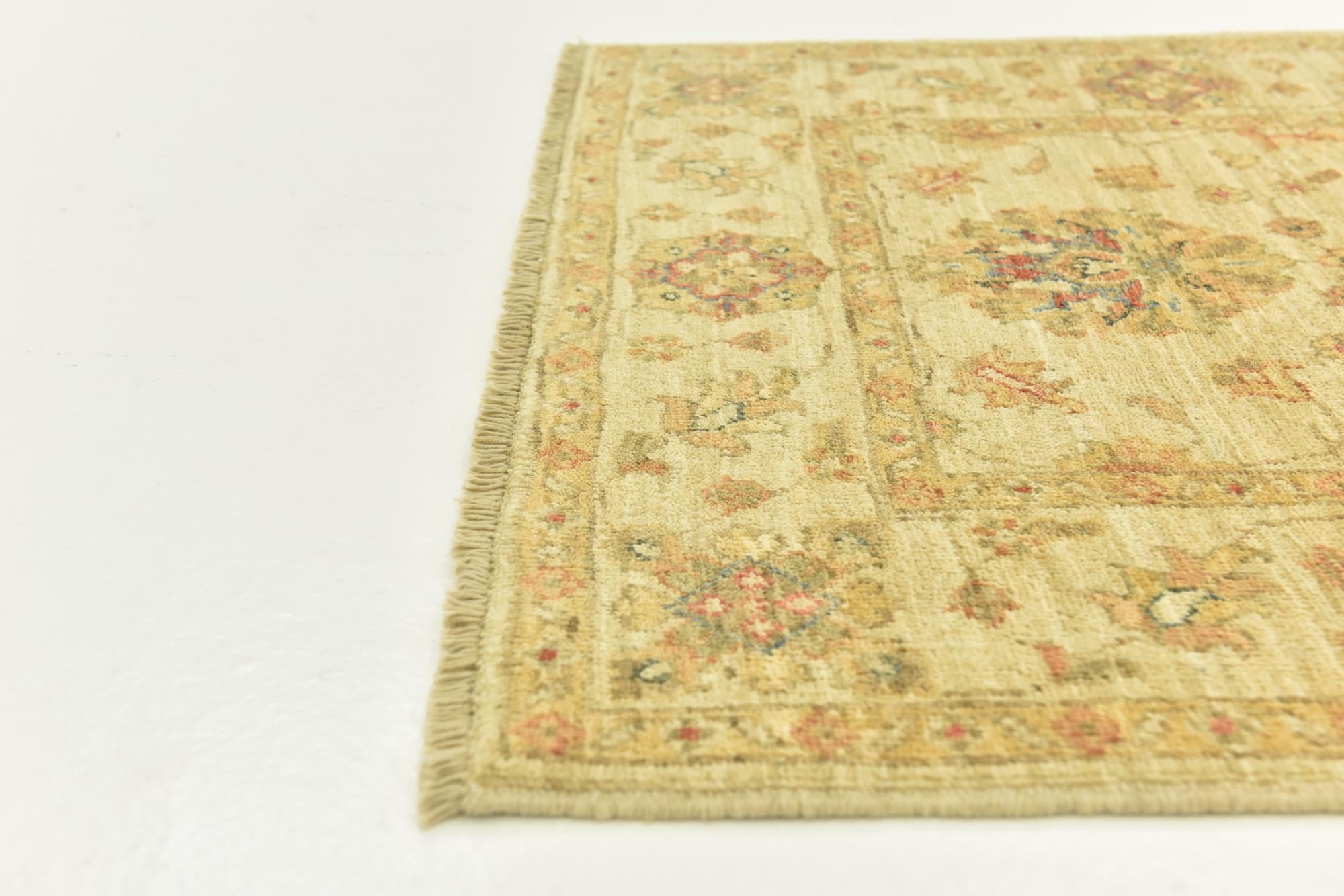 2' 9 x 6' 5 Hand Knotted Peshawar Ziegler Runner Rug