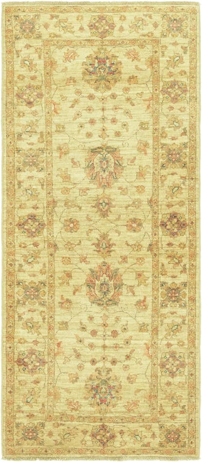Detail image of 2' 9 x 6' 5 Hand Knotted Peshawar Ziegler Runner Rug