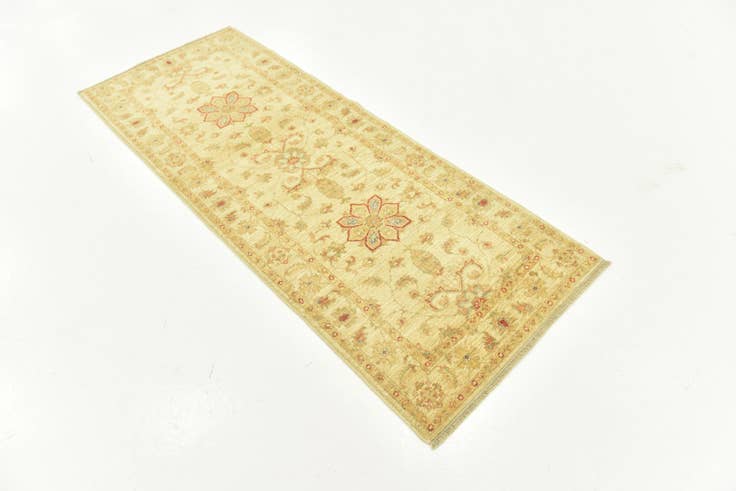 Detail image of 2' 7 x 6' 6 Hand Knotted Peshawar Ziegler Runner Rug