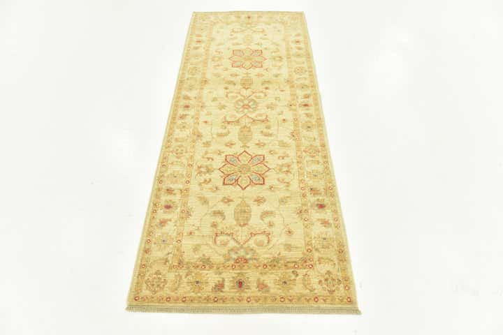 2' 7 x 6' 6 Hand Knotted Peshawar Ziegler Runner Rug