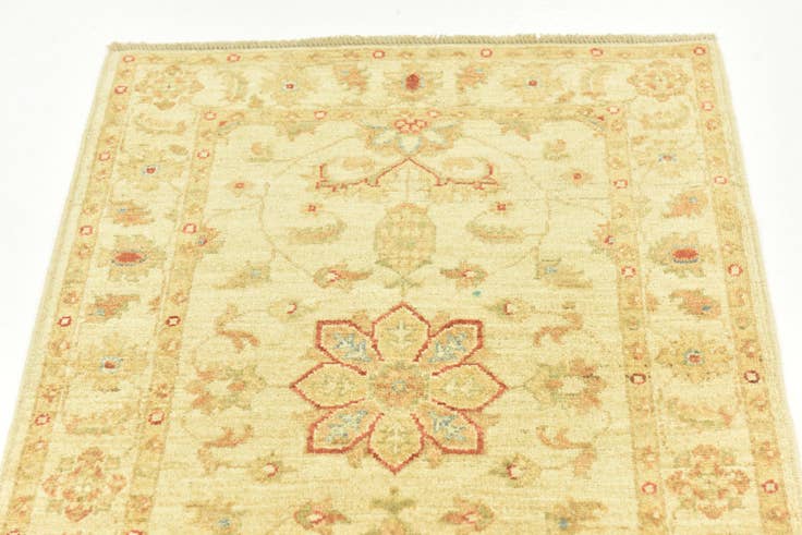 Detail image of 2' 7 x 6' 6 Hand Knotted Peshawar Ziegler Runner Rug