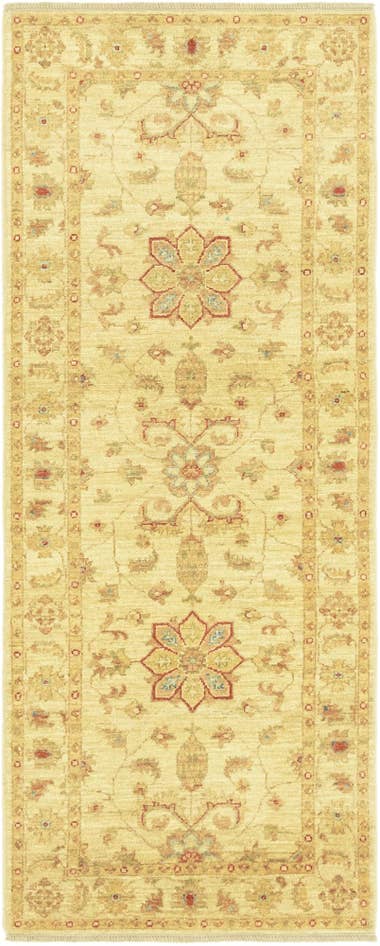 Detail image of 2' 7 x 6' 6 Hand Knotted Peshawar Ziegler Runner Rug