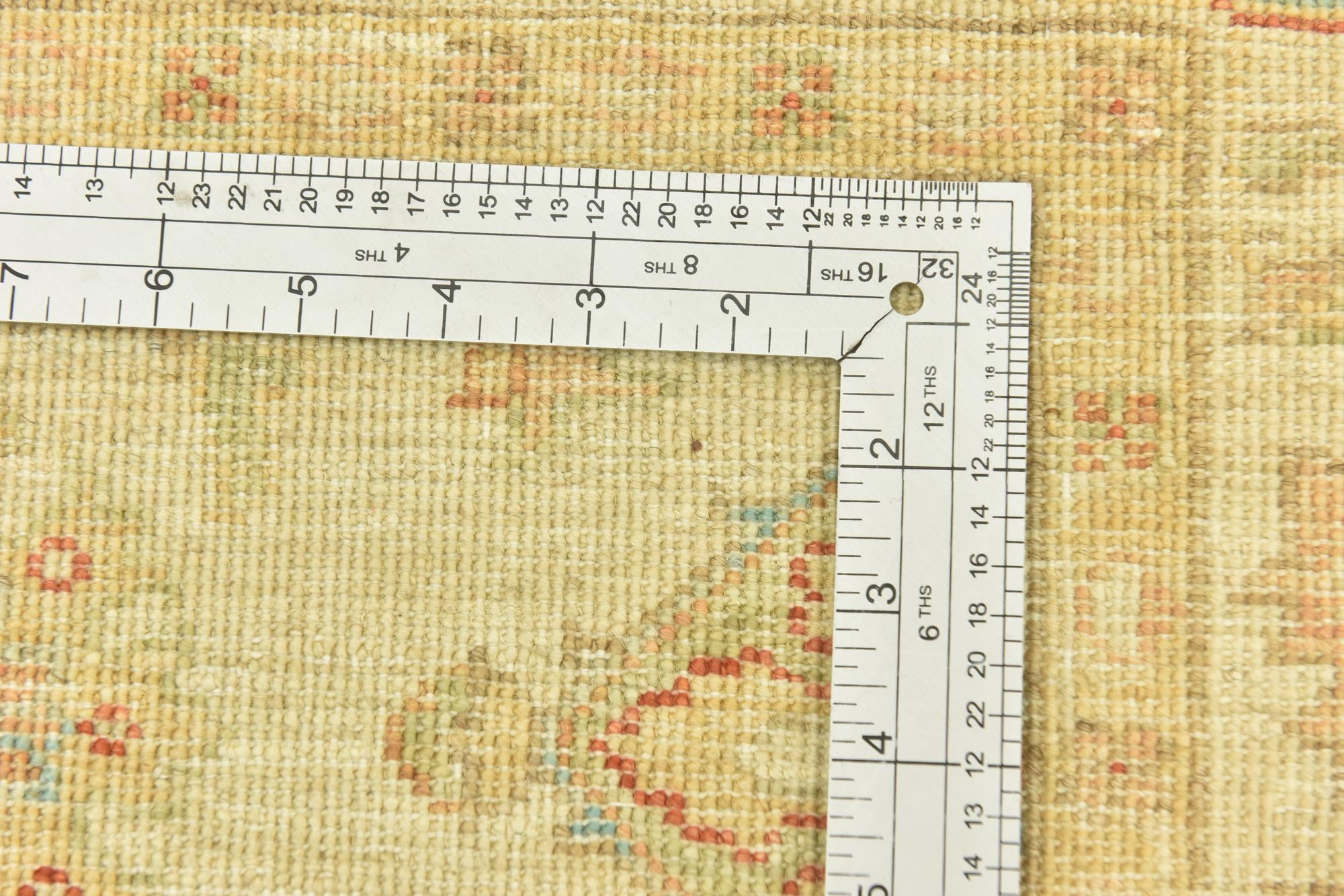 2' 6 x 6' 7 Hand Knotted Peshawar Ziegler Runner Rug