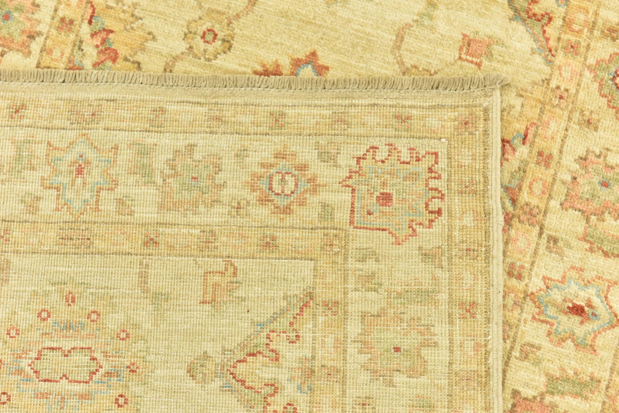 2' 6 x 6' 7 Hand Knotted Peshawar Ziegler Runner Rug