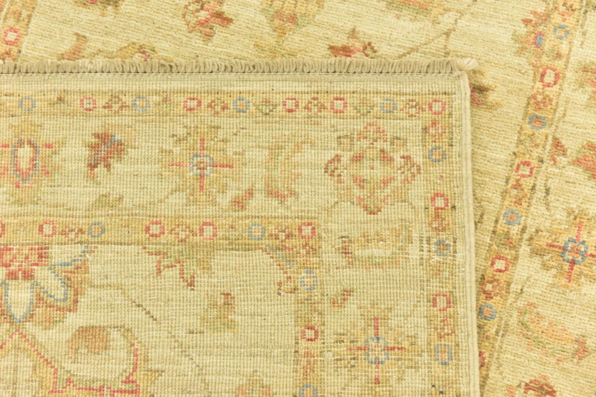 2' 6 x 6' 7 Hand Knotted Peshawar Ziegler Runner Rug