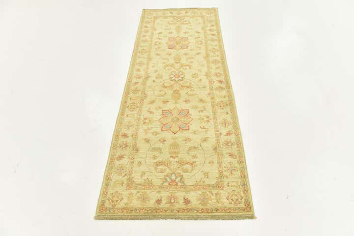 2' 6 x 6' 7 Hand Knotted Peshawar Ziegler Runner Rug