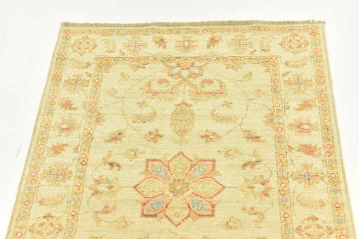 2' 6 x 6' 7 Hand Knotted Peshawar Ziegler Runner Rug