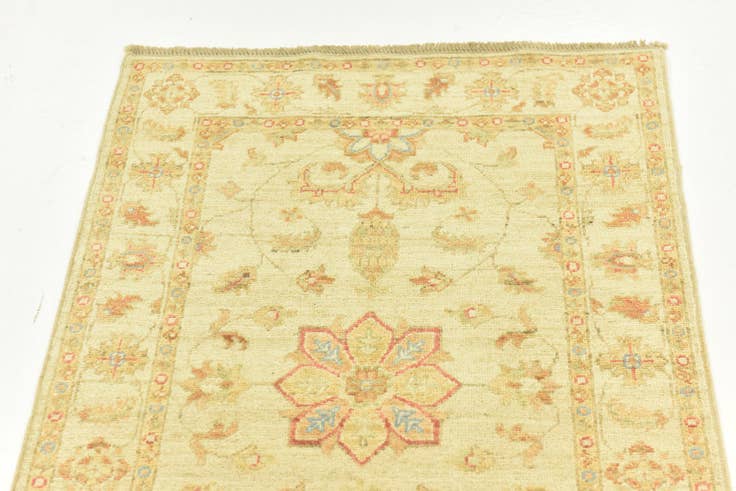 Detail image of 2' 6 x 6' 7 Hand Knotted Peshawar Ziegler Runner Rug