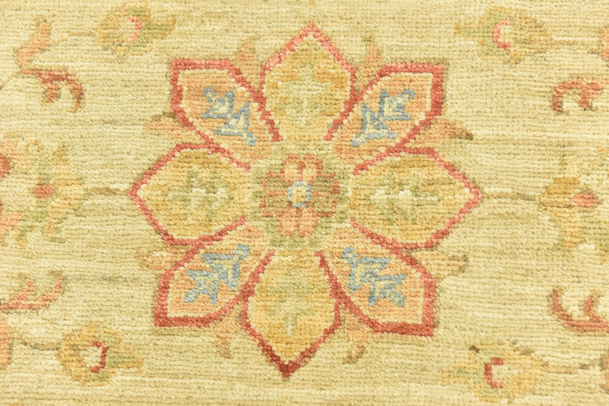2' 6 x 6' 7 Hand Knotted Peshawar Ziegler Runner Rug