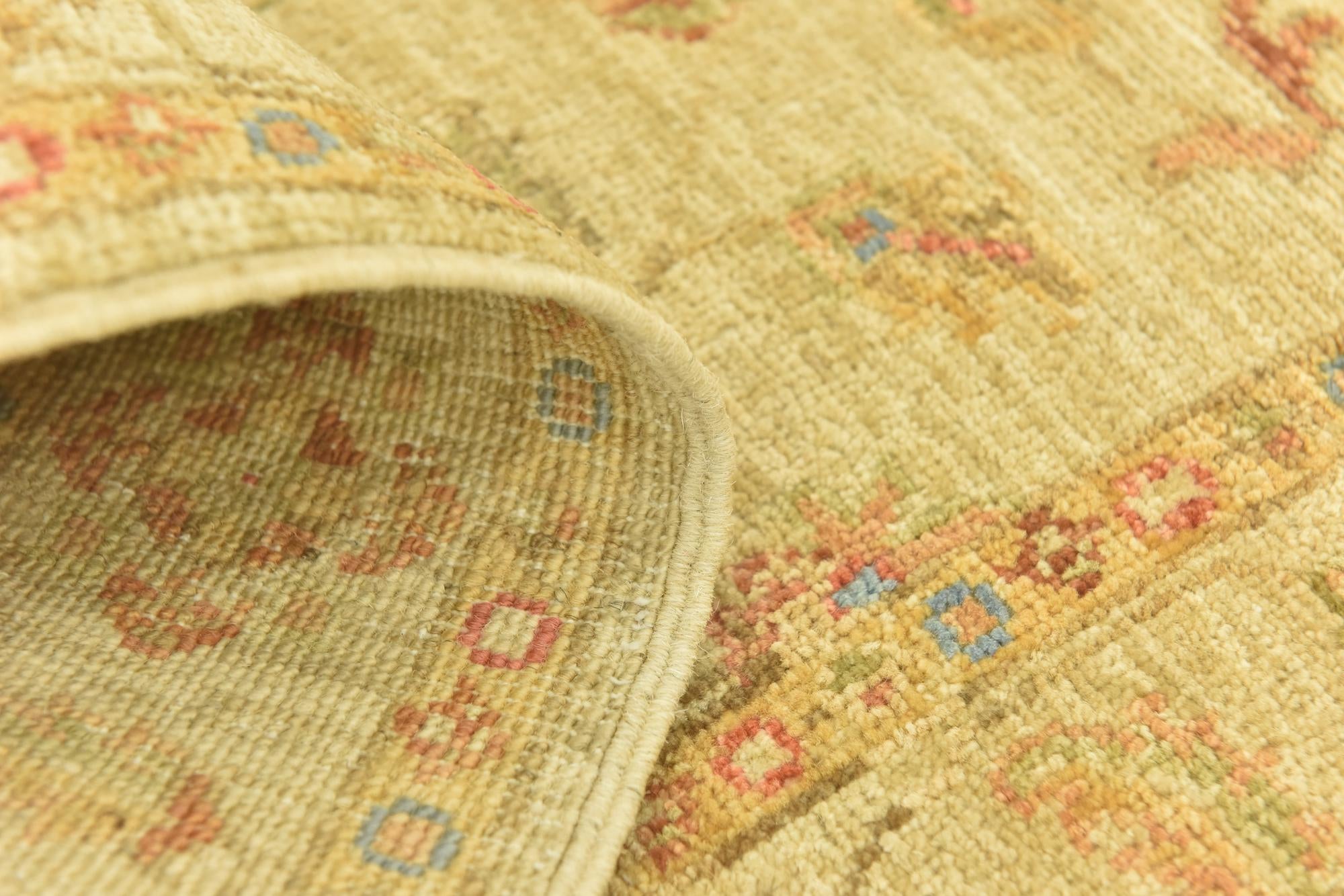 2' 6 x 6' 7 Hand Knotted Peshawar Ziegler Runner Rug