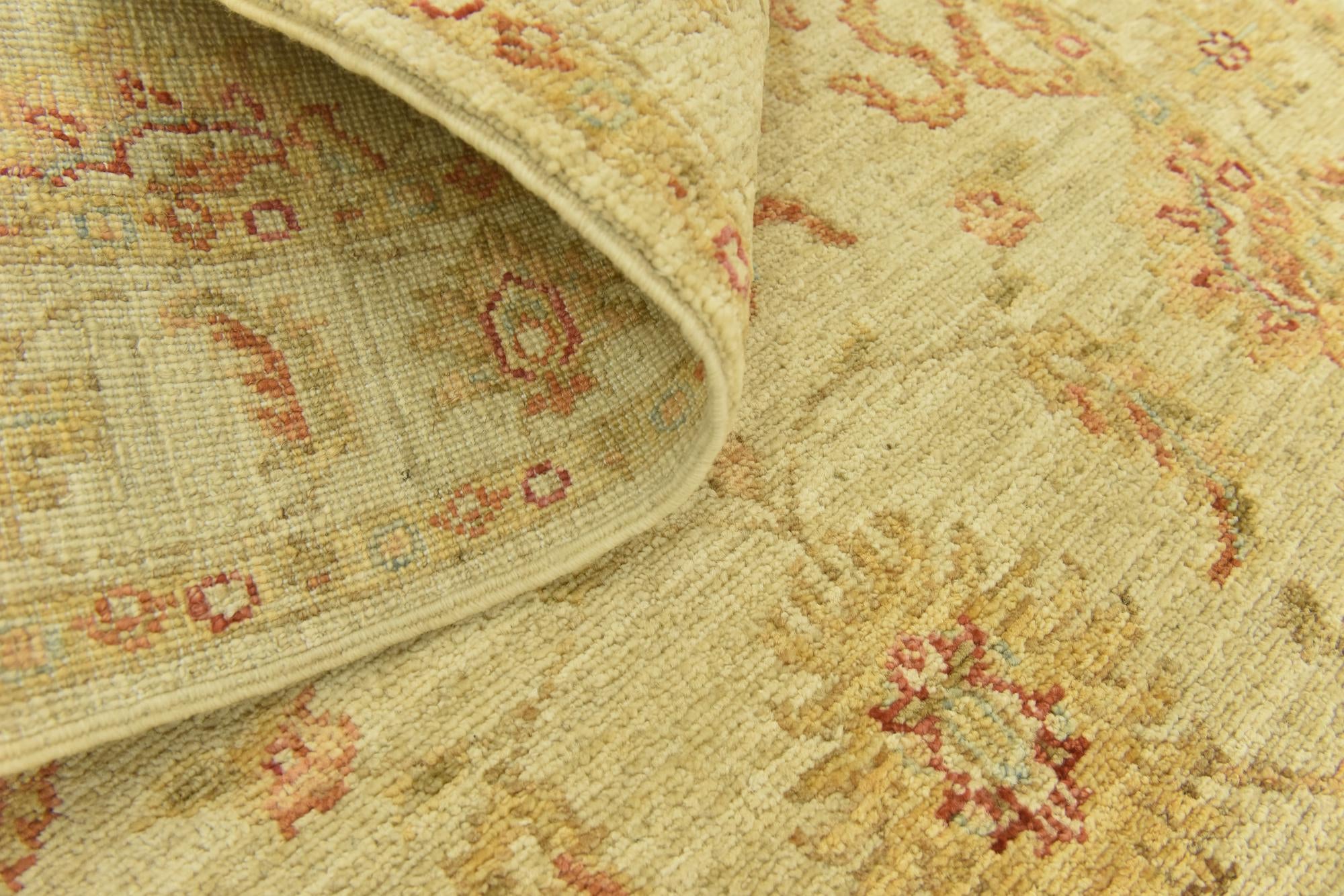 2' 5 x 6' 6 Hand Knotted Peshawar Ziegler Runner Rug