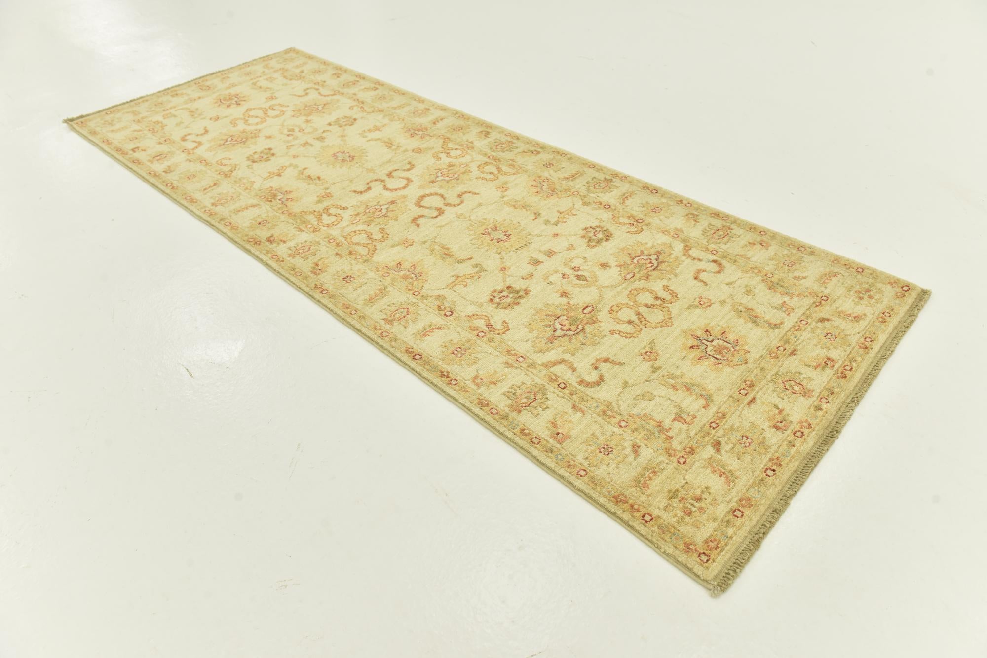 2' 5 x 6' 6 Hand Knotted Peshawar Ziegler Runner Rug