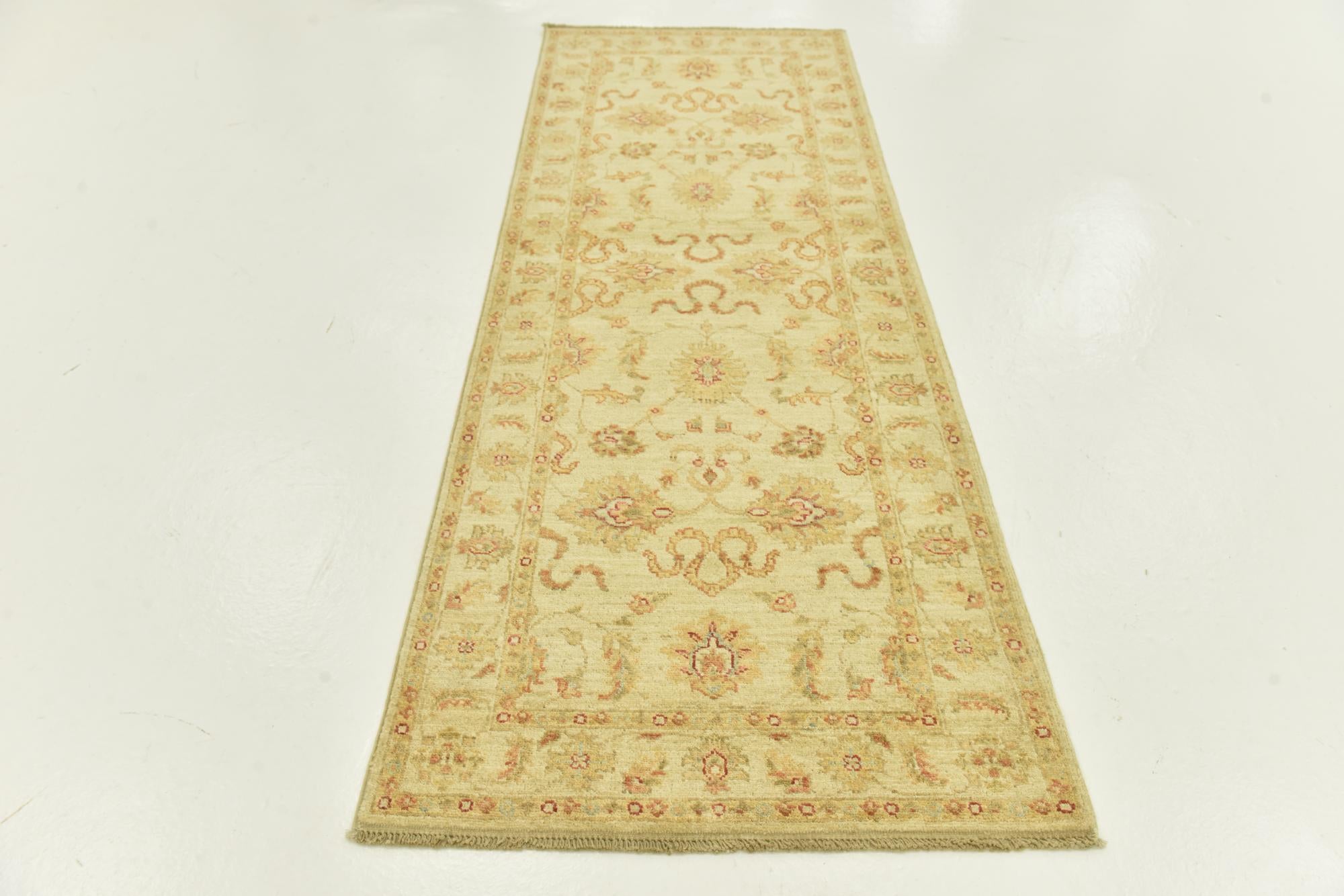 2' 5 x 6' 6 Hand Knotted Peshawar Ziegler Runner Rug