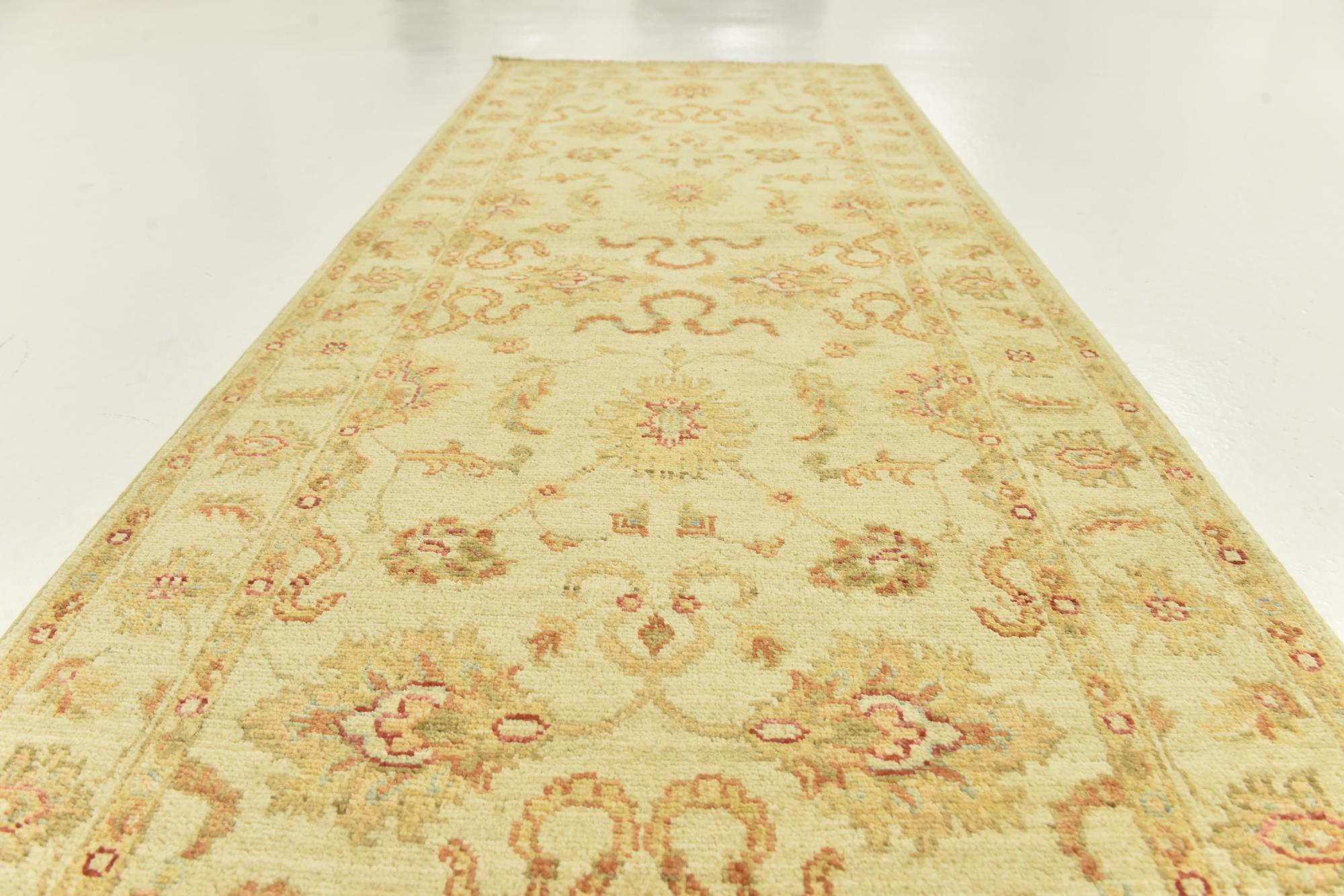 2' 5 x 6' 6 Hand Knotted Peshawar Ziegler Runner Rug