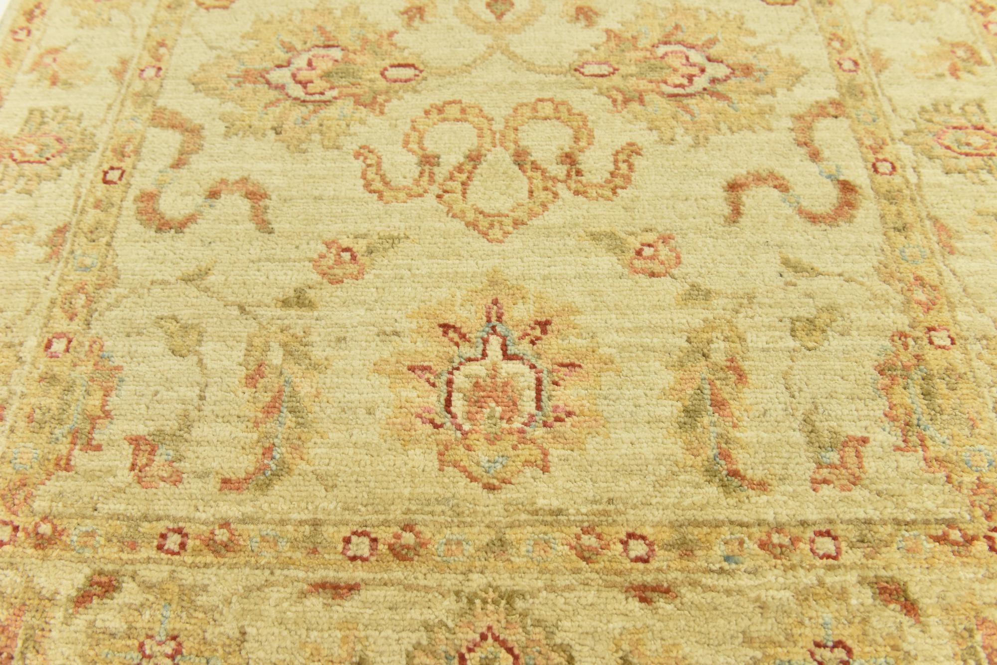 2' 5 x 6' 6 Hand Knotted Peshawar Ziegler Runner Rug