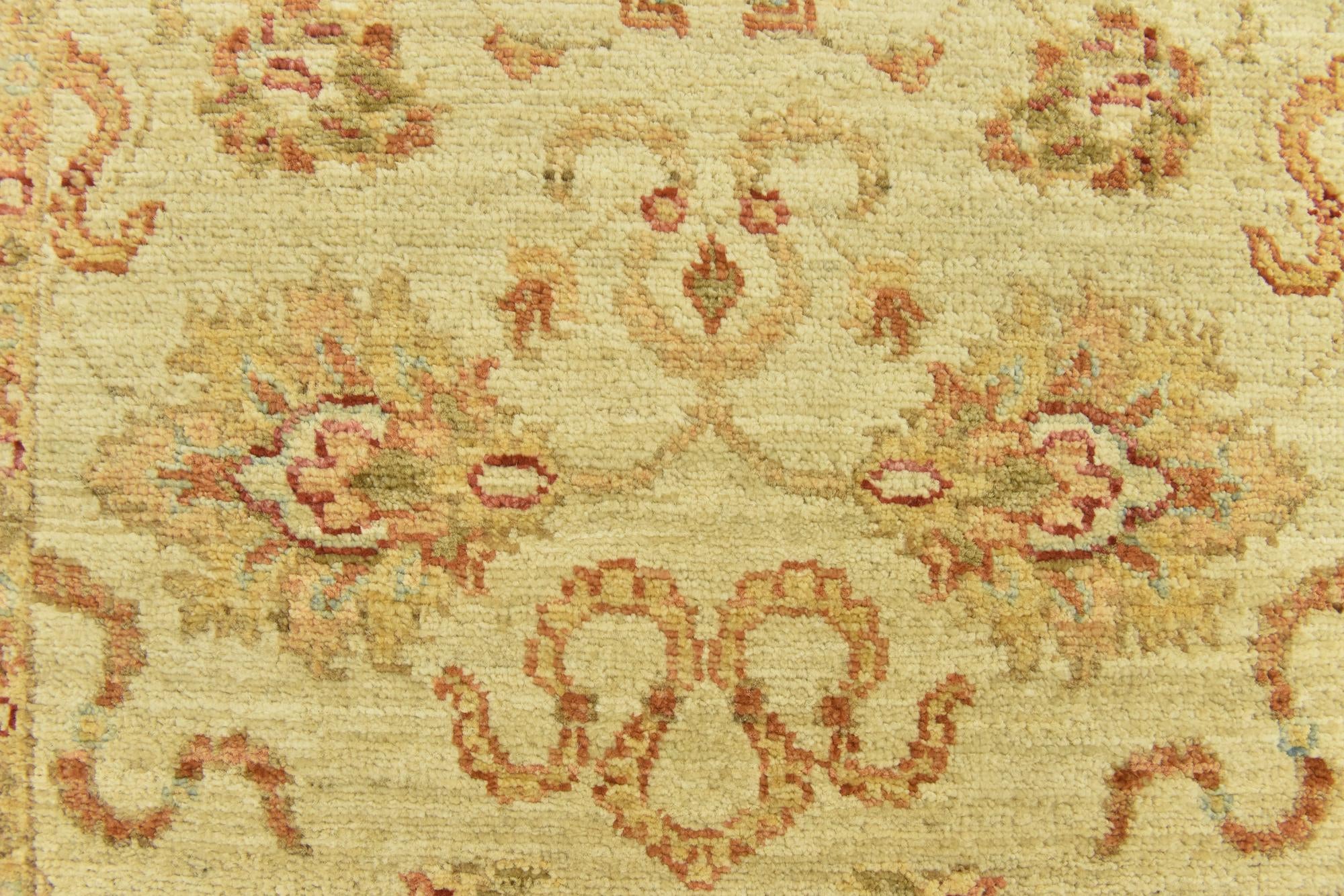 2' 5 x 6' 6 Hand Knotted Peshawar Ziegler Runner Rug