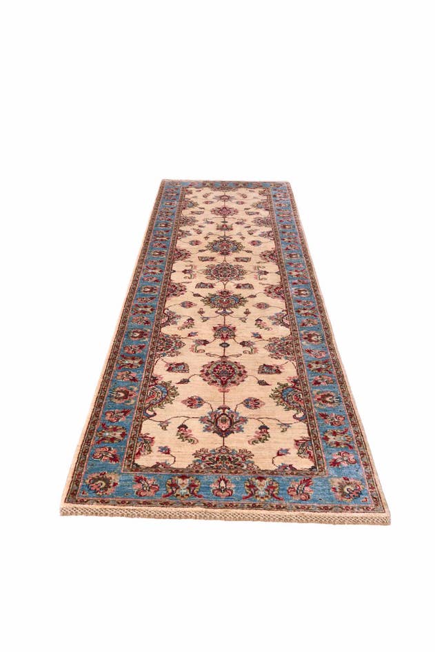 Detail image of 2' 9 x 9' 5 Hand Knotted Peshawar Ziegler Runner Rug