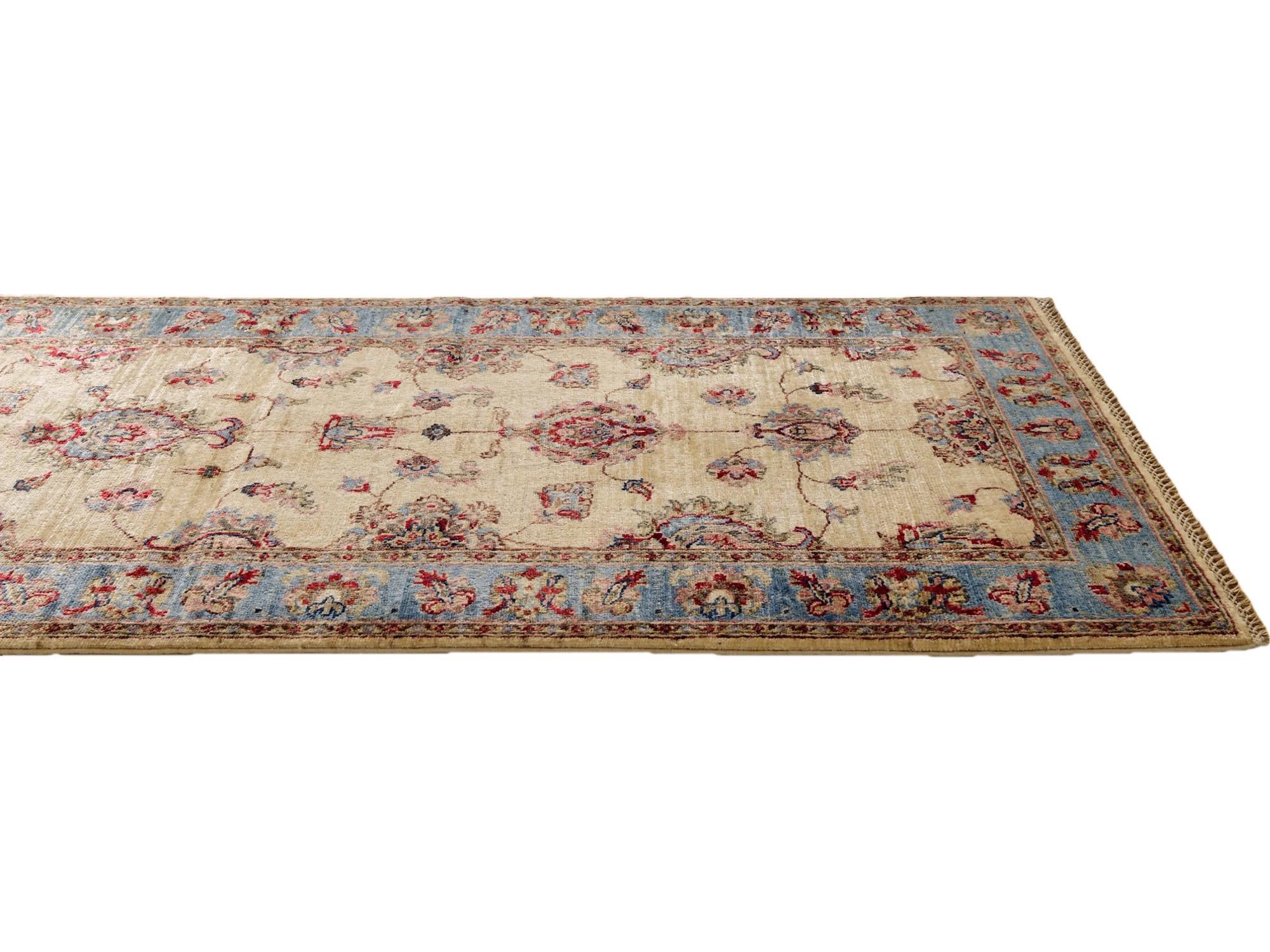 2' 9 x 9' 5 Hand Knotted Peshawar Ziegler Runner Rug