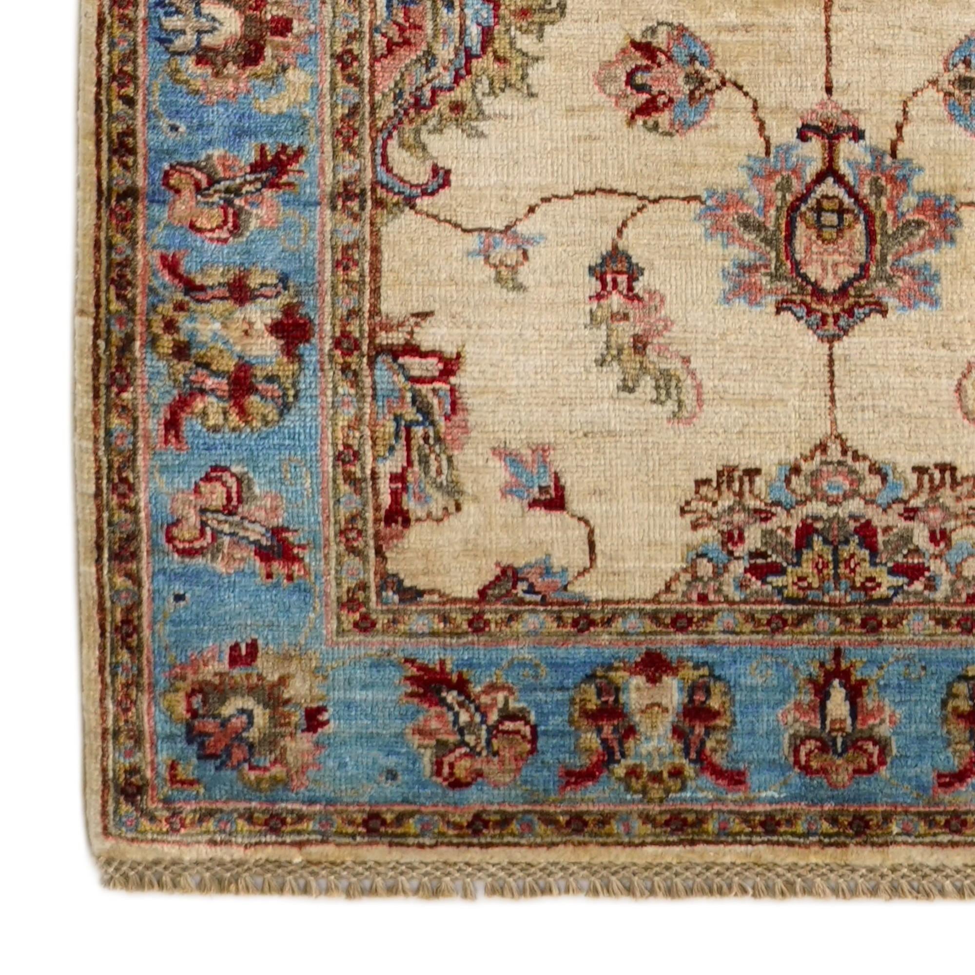 2' 9 x 9' 5 Hand Knotted Peshawar Ziegler Runner Rug