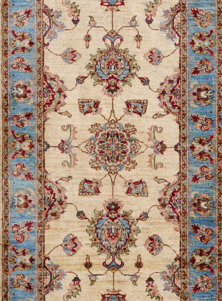 2' 9 x 9' 5 Hand Knotted Peshawar Ziegler Runner Rug