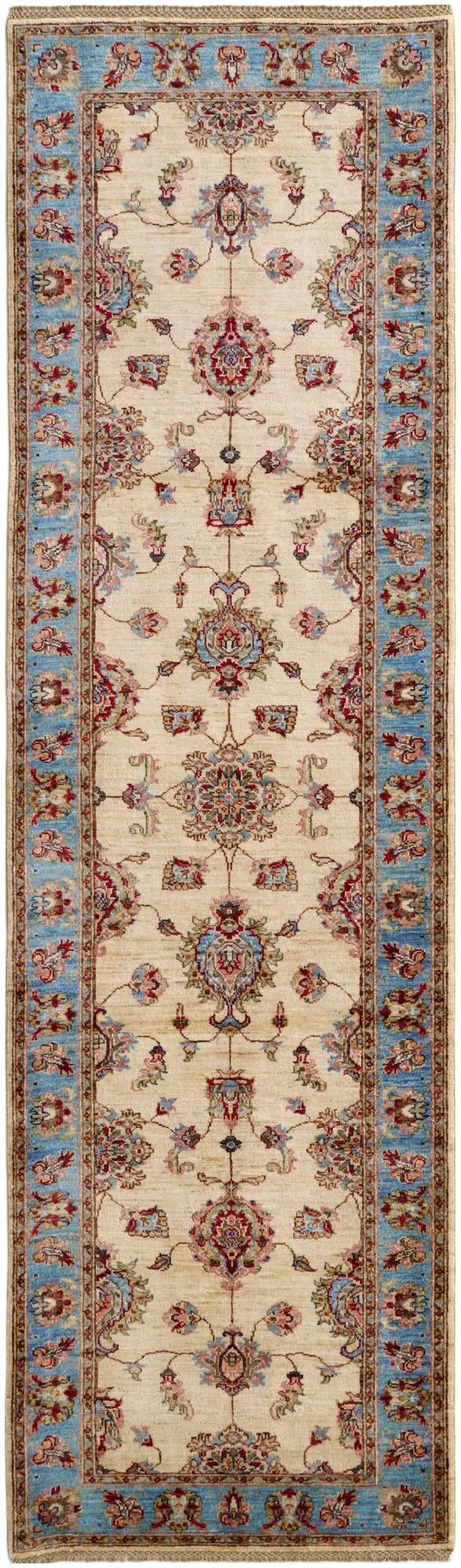 2' 9 x 9' 5 Hand Knotted Peshawar Ziegler Runner Rug