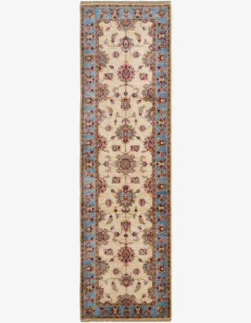 2' 9 x 9' 5 Hand Knotted Peshawar Ziegler Runner Rug