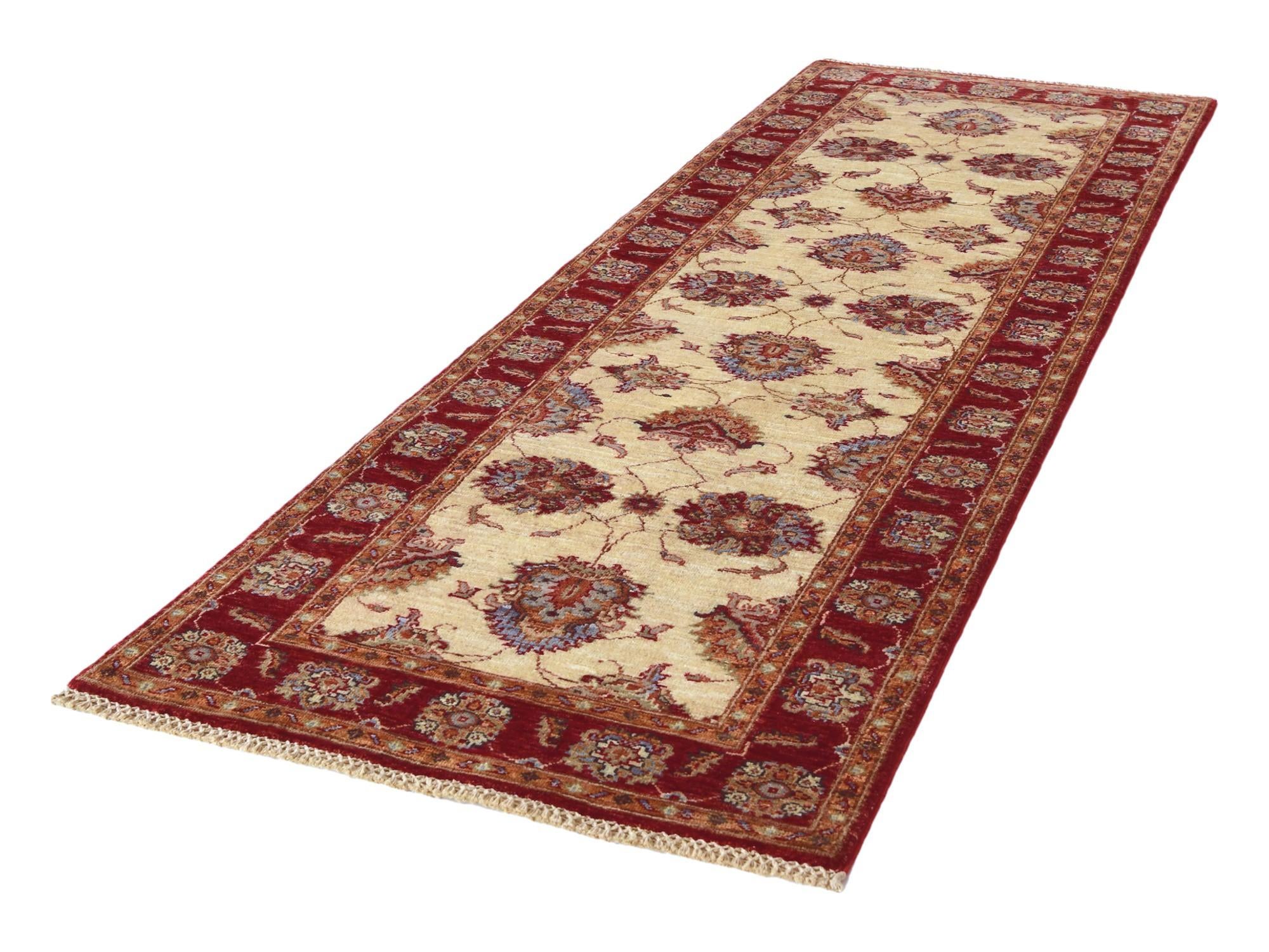 2' 8 x 8' 7 Hand Knotted Peshawar Ziegler Runner Rug