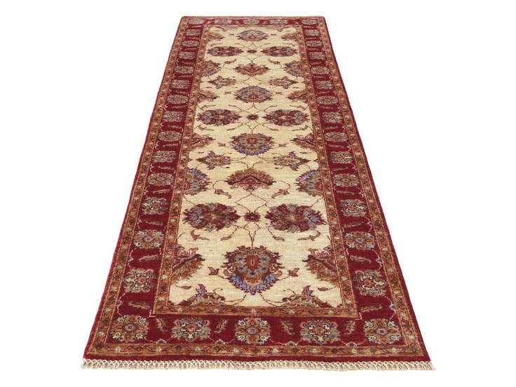 Detail image of 2' 8 x 8' 7 Hand Knotted Peshawar Ziegler Runner Rug
