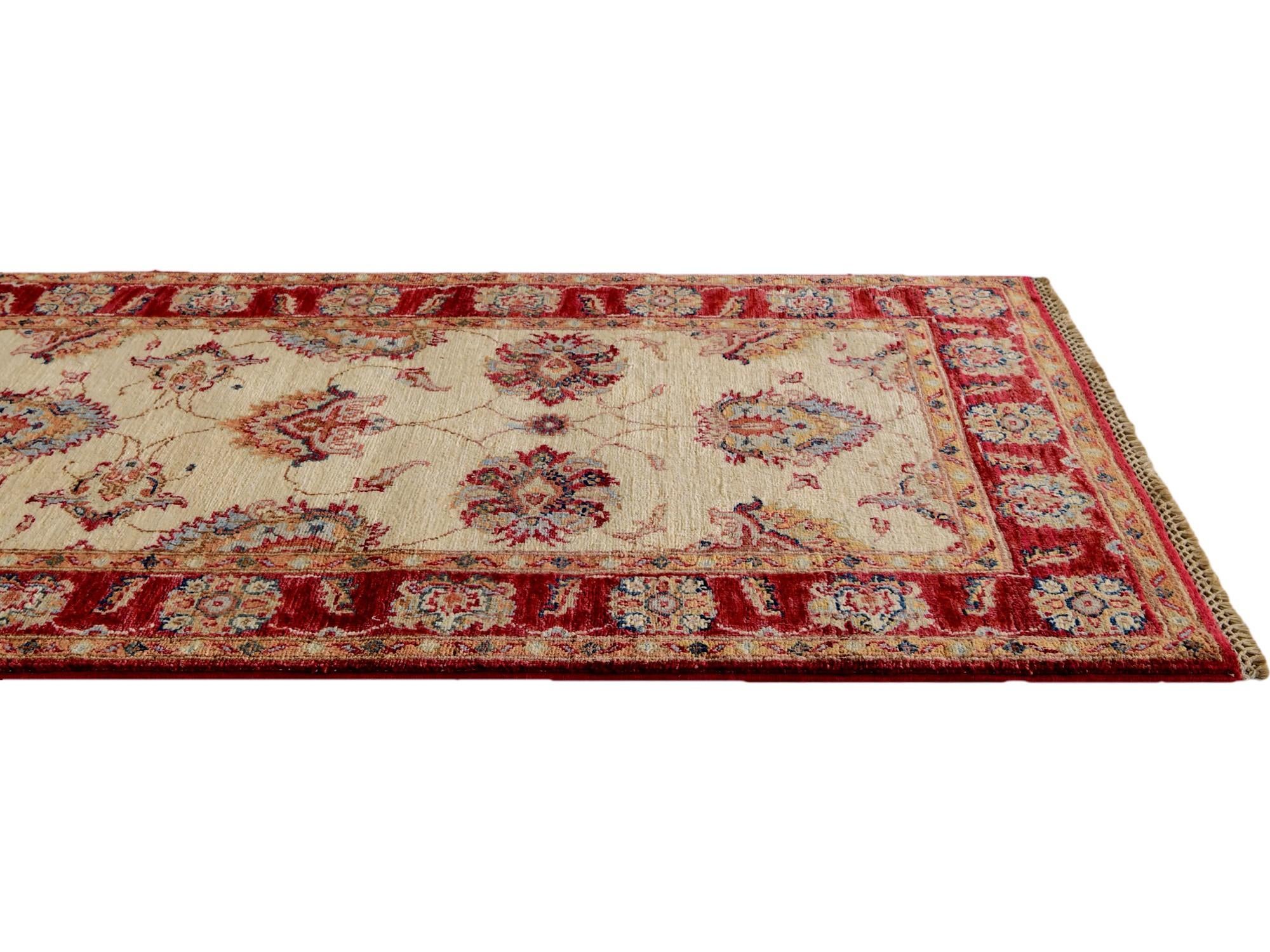 2' 8 x 8' 7 Hand Knotted Peshawar Ziegler Runner Rug