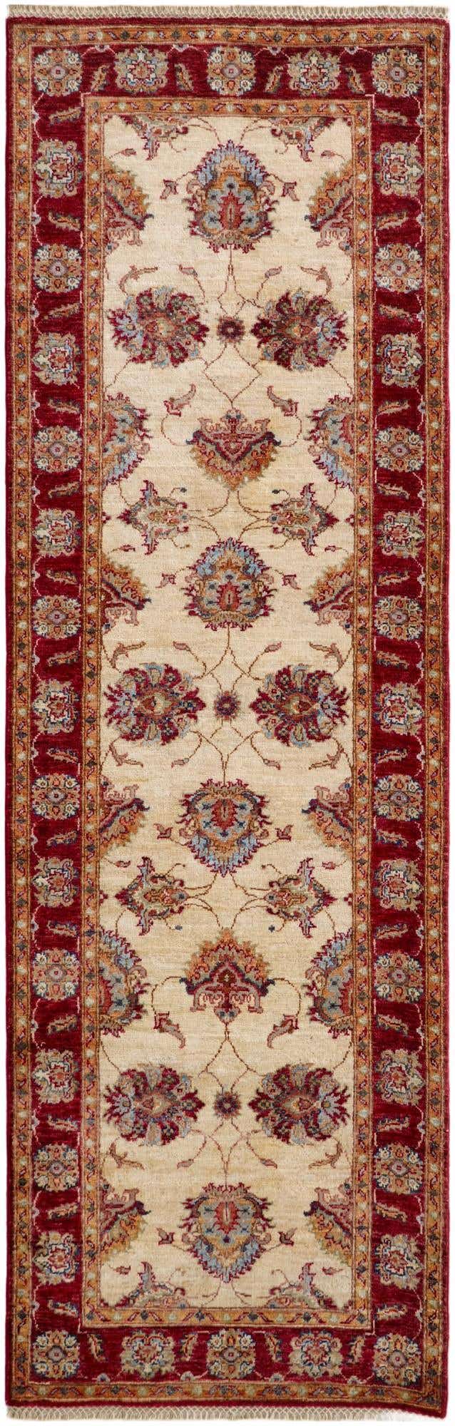 2' 8 x 8' 7 Hand Knotted Peshawar Ziegler Runner Rug