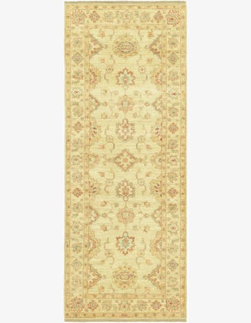 2' 6 x 6' 7 Hand Knotted Peshawar Ziegler Runner Rug