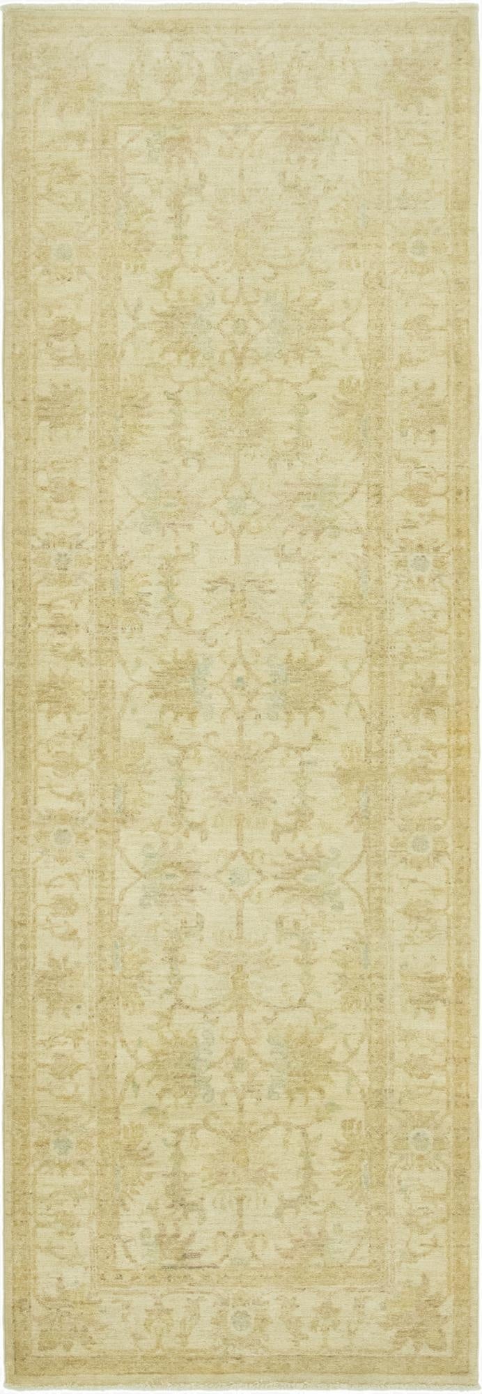 2' 7 x 7' 10  Hand Knotted Peshawar Ziegler Runner Rug