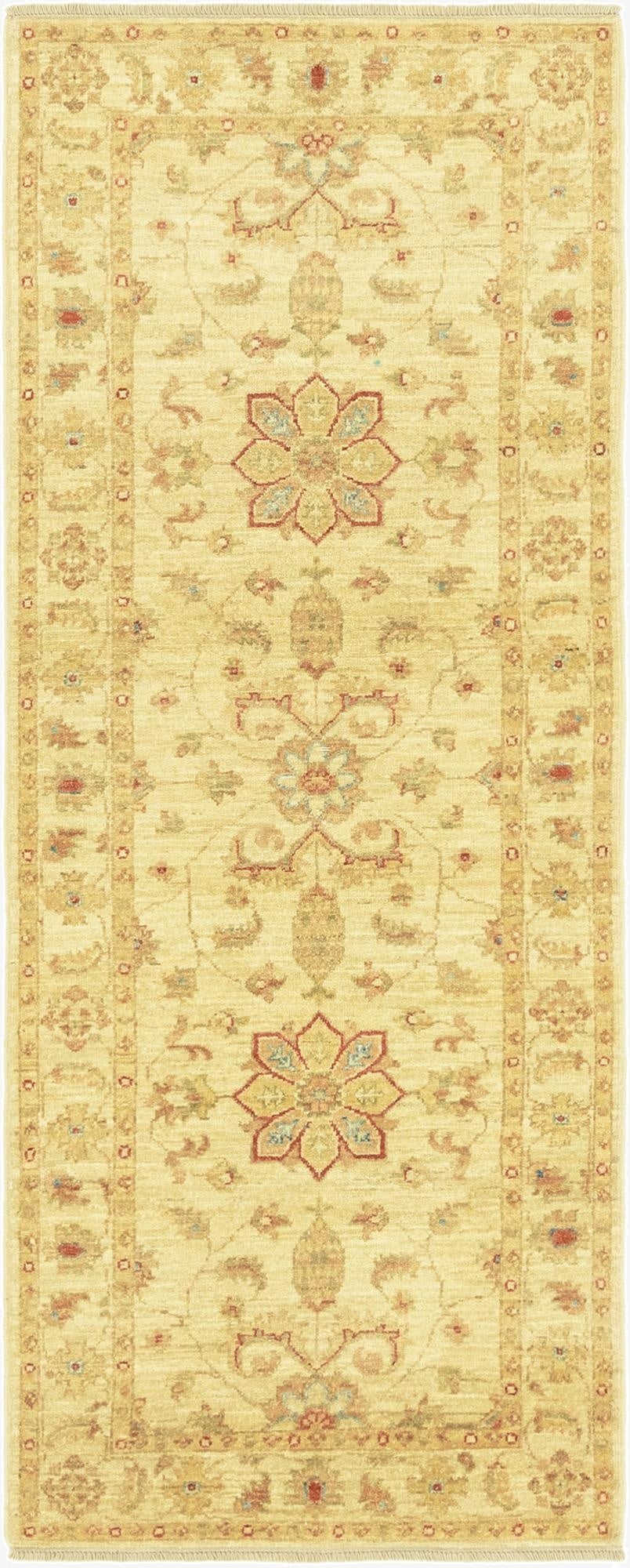 2' 7 x 6' 6  Hand Knotted Peshawar Ziegler Runner Rug