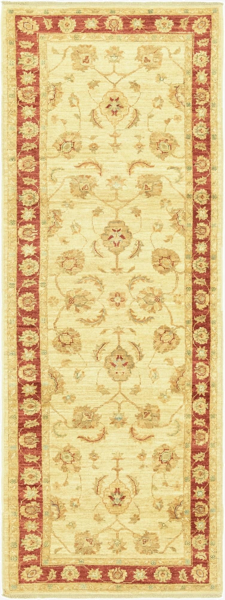 3' x 8'  Hand Knotted Peshawar Ziegler Runner Rug