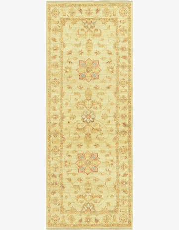 2' 6 x 6' 7 Hand Knotted Peshawar Ziegler Runner Rug