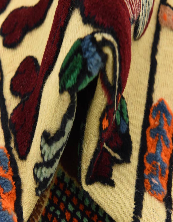 Detail image of 1' 7 x 7' 3  Hand Knotted Sanandaj Persian Wool Runner Rug