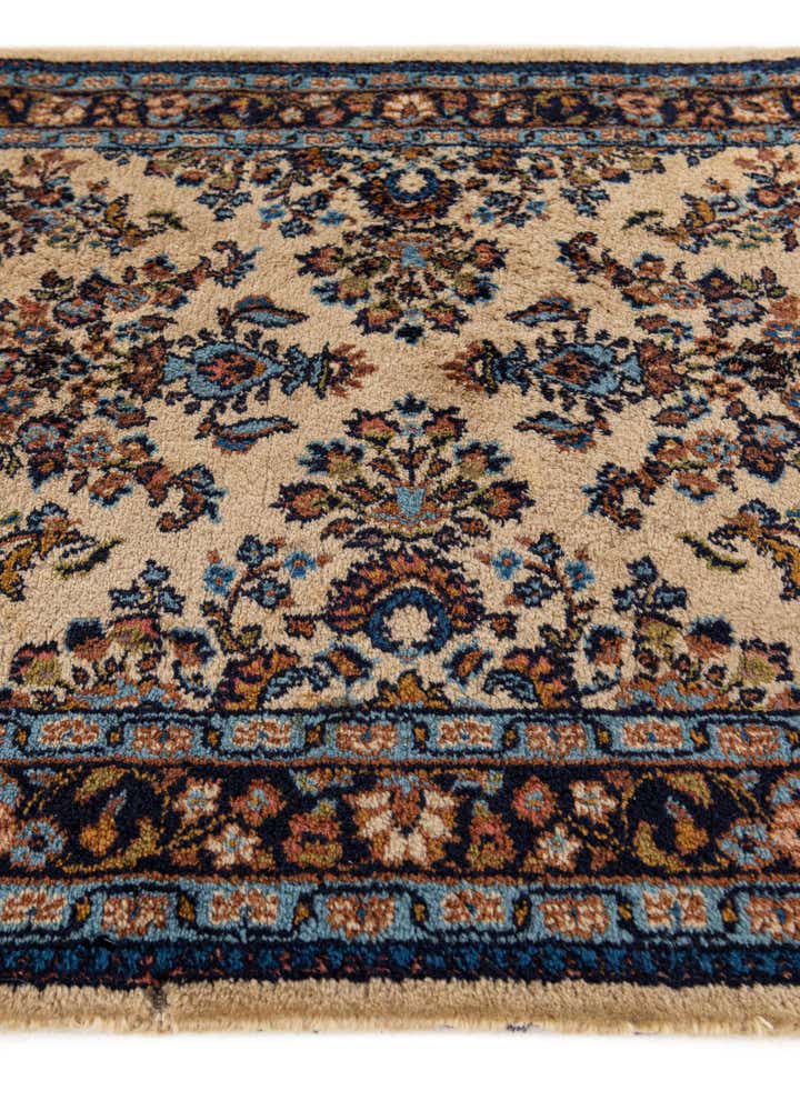 2' 6 x 9' 9 Hand Knotted Sarough Oriental Wool Runner Rug