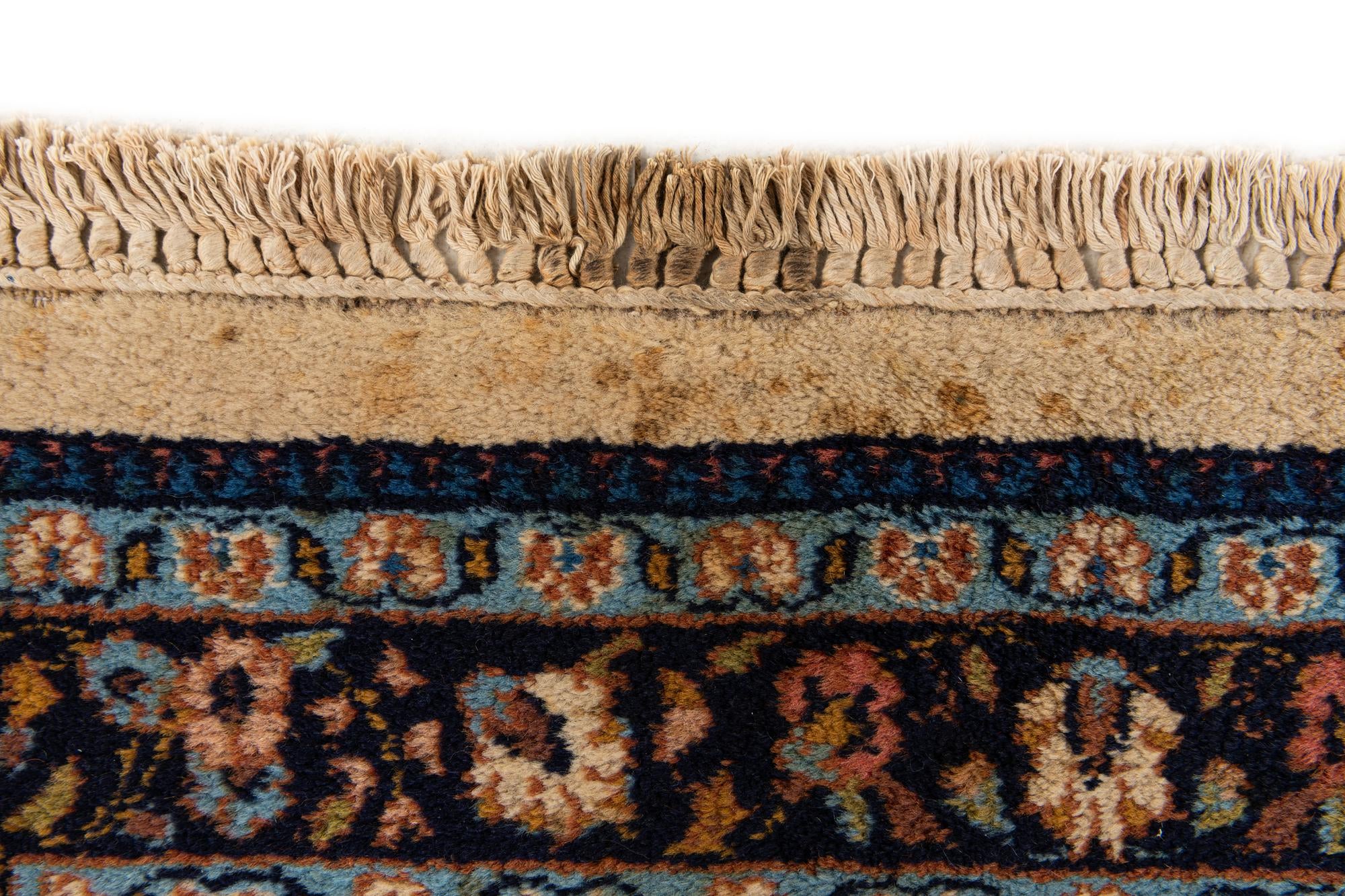 2' 6 x 9' 9 Hand Knotted Sarough Oriental Wool Runner Rug