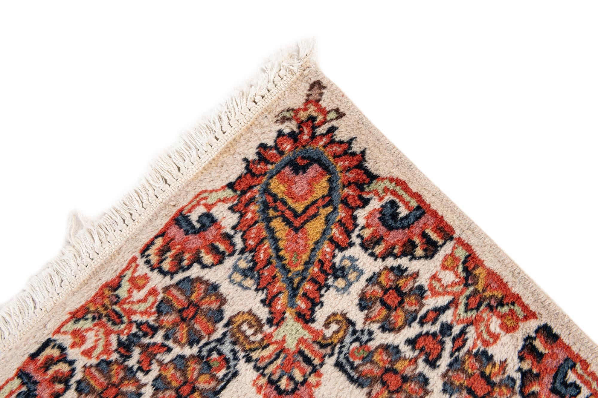 2' 1 x 4' 2 Hand Knotted Sarough Wool Runner Rug