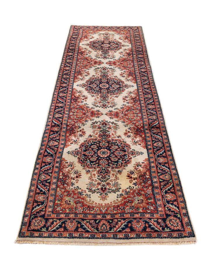 Detail image of 2' 8 x 9' 3 Hand Knotted Sarough Wool Runner Rug